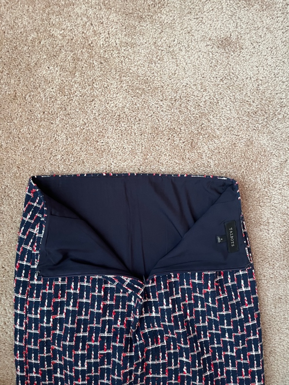 Talbots Tweed Fringe Skirt - Picture 7 of 10